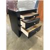 Image 2 : BLACK 3 DRAWER NIGHTSTAND
