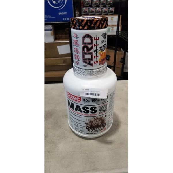 NEW BASIC SUPPLEMENTS COOKIES & CREAM PROTEIN POWDER (2.7 KG) AND PERFCT ATOMIC PEACH RINGS PROTEIN 