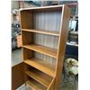 Image 4 : TEAK BOOK SHELF W/ BASE DOORS