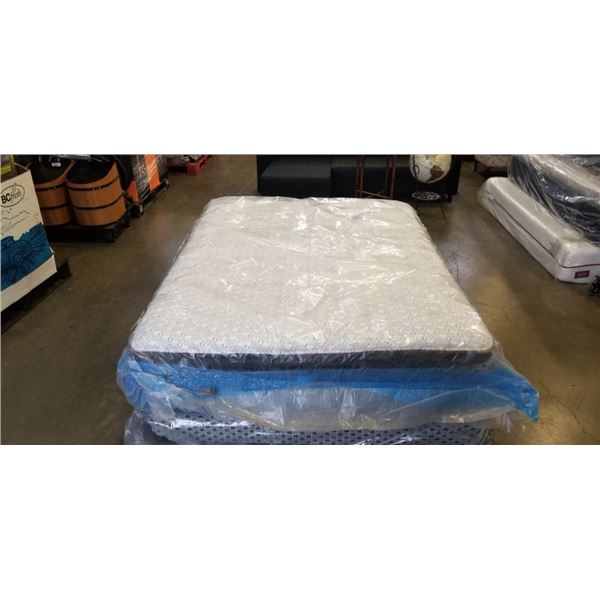AS NEW SEALY CATARINA POSTURE PEDIC MEDIUM FIRM MATTRESS AND MATCHING BOXSPRING