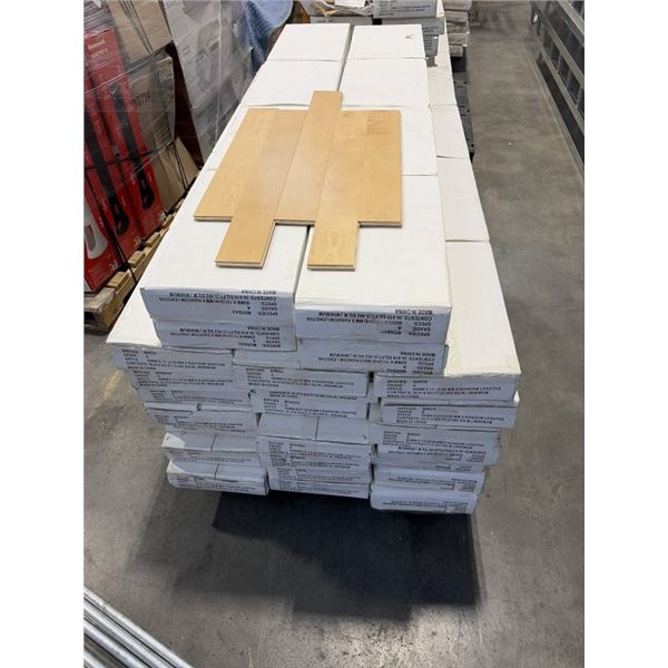 915 SQFT OF BRAND NEW PREMIUM BIRCH SOLID WOOD FLOORING, 25 BOXES OF 36.619 SQFT PER BOX, REPLACEMEN