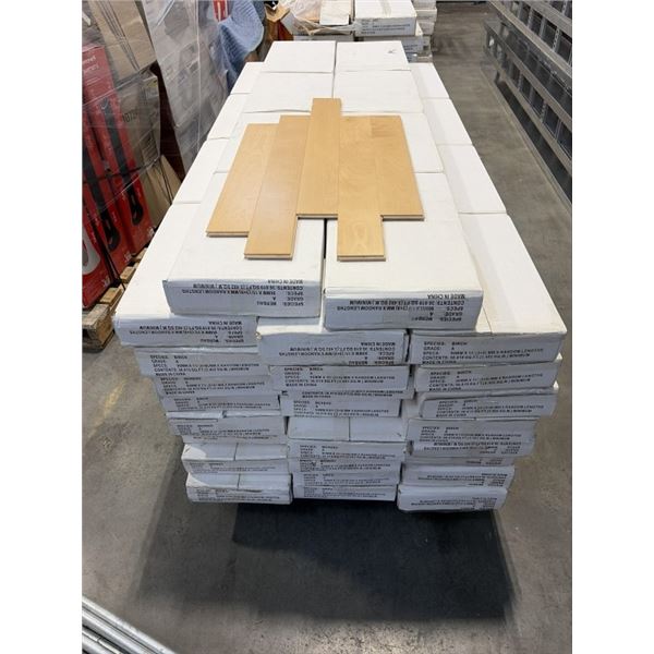 952.09 SQFT OF BRAND NEW PREMIUM BIRCH SOLID WOOD FLOORING, 26 BOXES OF 36.619 SQFT PER BOX, REPLACE