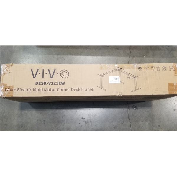VIVO WHITE ELECTRIC MULTI MOTOR CORNER DESK FRAME