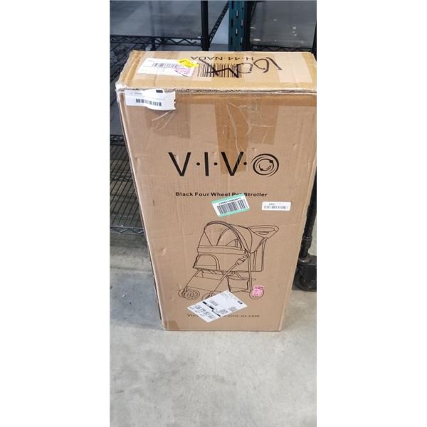 VIVO BLACK FOUR WHEEL PET STROLLER