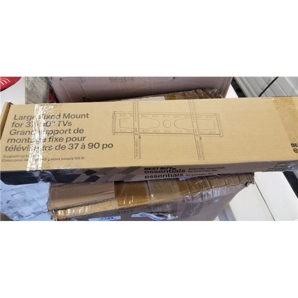 2 BEST BUY ESSENTIALS 37-90" FIXED TV WALL MOUNTS, RETAIL $59 EACH