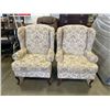 Image 1 : PAIR OF WING BACK CHAIRS