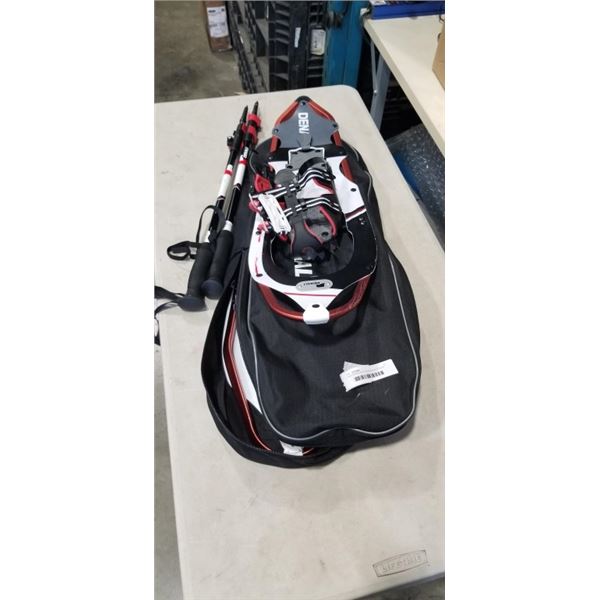 USED DENALI 9X30 SNOWSHOE KIT WITH TREKKING POLES AND BAG