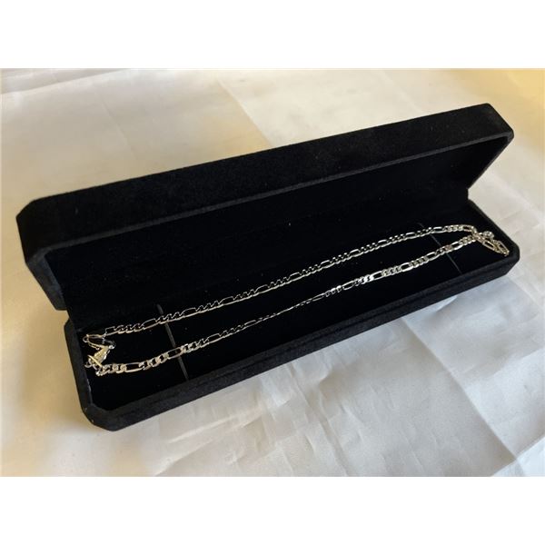 NEW PLATINUM PLATED 4.5MM CUBAN LINK NECKLACE 20" LONG