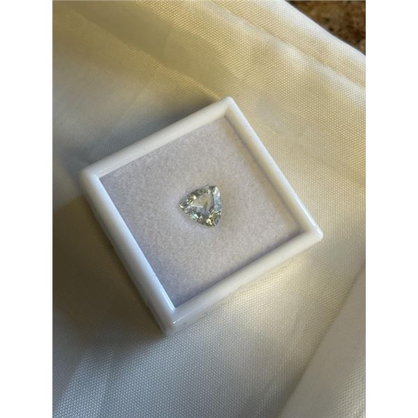 NEW 2.4 CT NATURAL AQUAMARINE GEMSTONE, UNTREATED, TRILLION CUT - RETAIL $475