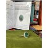 Image 4 : 6.42 CT CERTIFIED SILVER EMERALD GEMSTONE RING ($12,352 APPRAISAL)