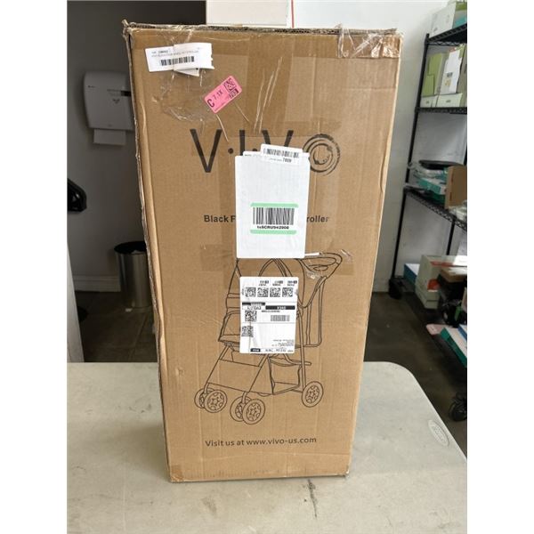 VIVO BLACK FOUR WHEEL PET STROLLER