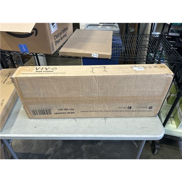 VIVO BLACK ELECTRIC SINGLE MOTOR DESK FRAME
