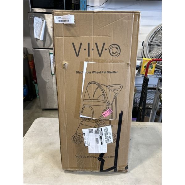 VIVO BLACK FOUR WHEEL PET STROLLER