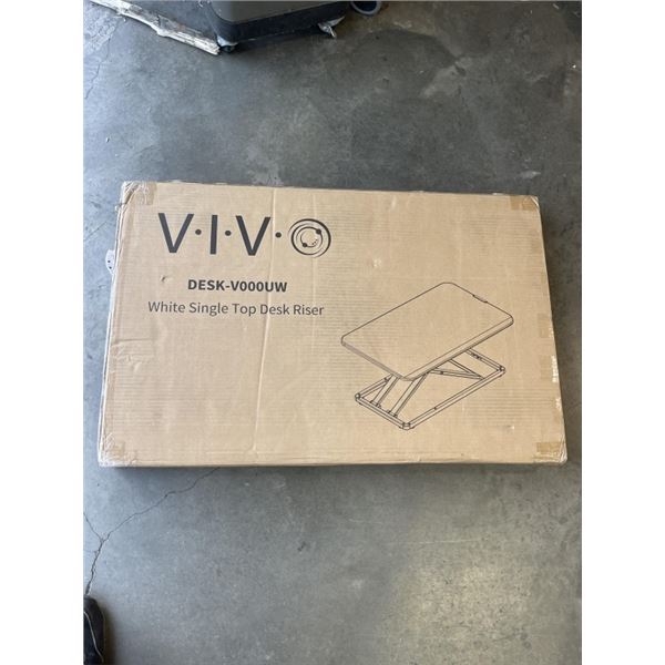 VIVO WHITE SINGLE TOP DESK RISER