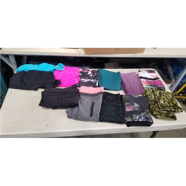 BOX OF ASSORTED LADIES ATHELTIC CLOTHING