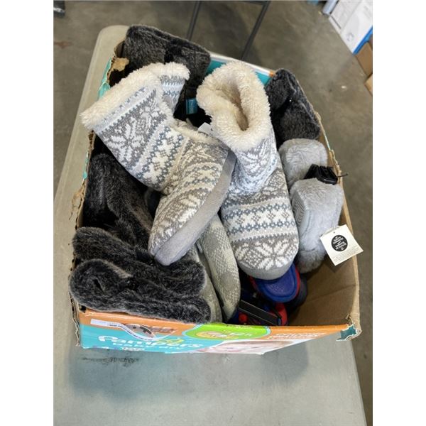 BOX OF NEW SLIPPERS