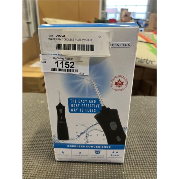 WATERPIK CORDLESS PLUS WATER FLOSSER - TESTED WORKING, RETAIL $74