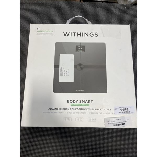 WITHINGS BODY SMART WIFI DIGITAL SMART SCALE - TESTED WORKING, RETAIL $149