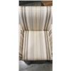 Image 3 : PAIR OF STRIPED  UPHOLSTERED ACCENT ARMCHAIRS