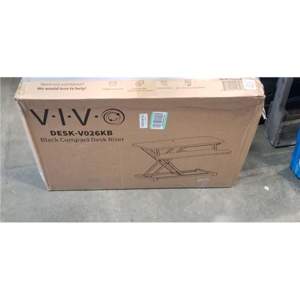 VIVO BLACK COMPACT DESK RISER