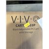 Image 3 : VIVO BLACK ADJUSTABLE PC CART WITH STORAGE