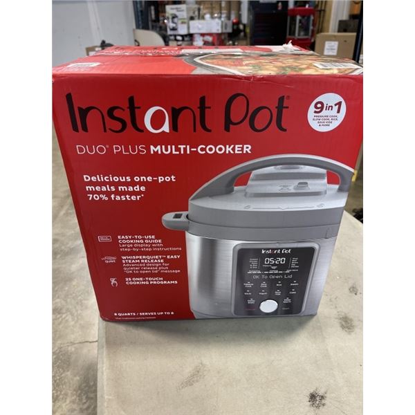 INSTANT POT DUO PLUS 8QT 9-IN-1 PRESSURE COOKER - TESTED WORKING, RETAIL $209