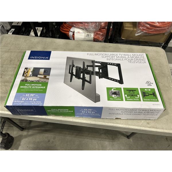 INSIGNIA 42-90" FULL MOTION TV WALL MOUNT, RETAIL $149