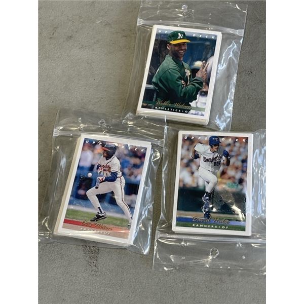 3 PACKS UPPER DECK BASEBALL CARDS