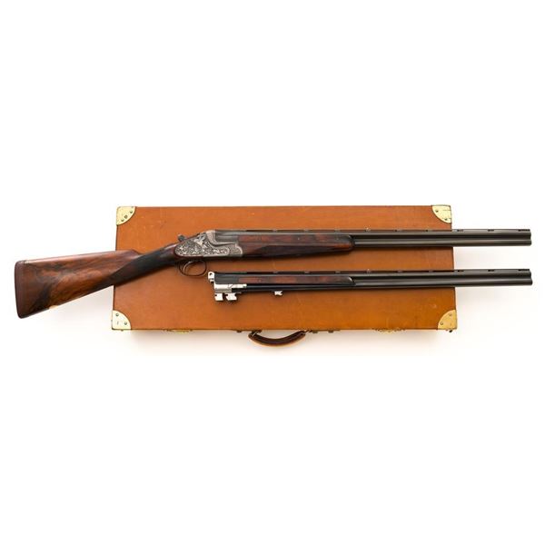Exceptional Engraved Gebruder Merkel Model 303E Sidelock Over/Under Shotgun Two-Barrel Set