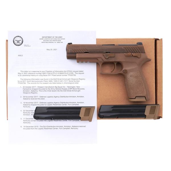 Documented U.S. Army Surplus Sig Sauer M17 Semi-Automatic Pistol