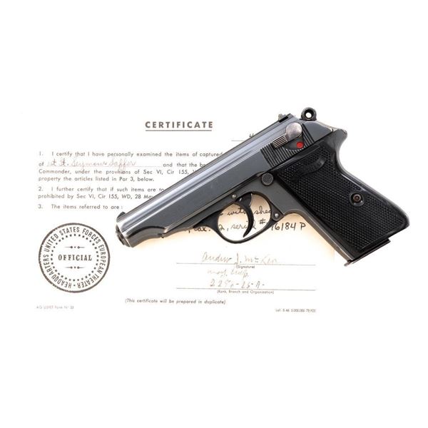 Pre-War Walther Commercial PP Semi-Automatic Pistol with Capture Papers