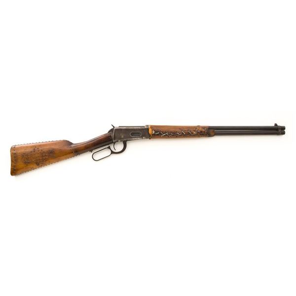 Native American Decorated Winchester Model 1894 Lever Action Saddle Ring Carbine
