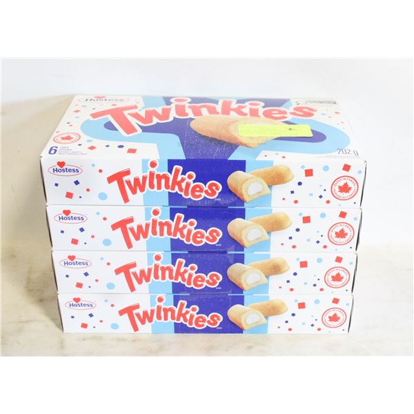 4 BOXES WITH 6 (24 TOTAL) TWINKIES BB JN 14 2026