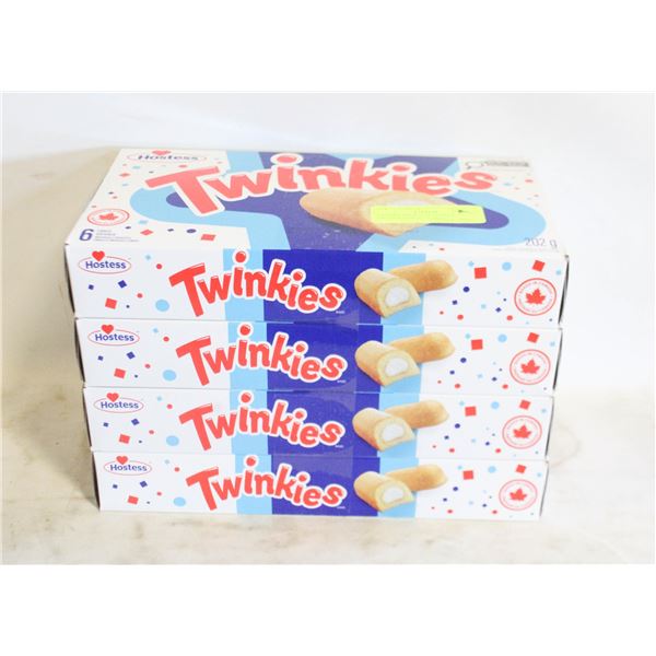 4 BOXES WITH 6 (24 TOTAL) TWINKIES BB JN 14 2026