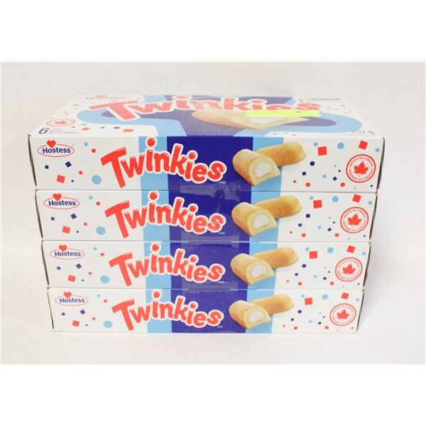 4 BOXES WITH 6 (24 TOTAL) TWINKIES BB JN 14 2026