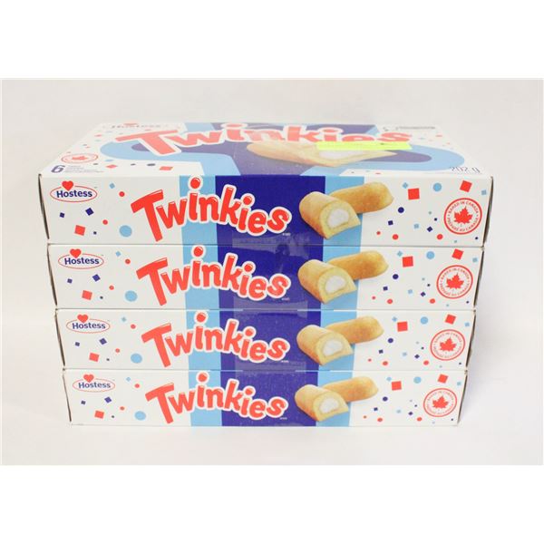 4 BOXES WITH 6 (24 TOTAL) TWINKIES BB JN 14 2026
