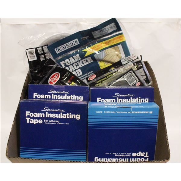 FOAM INSULATING TAPE- BOX LOT ASSORTED
