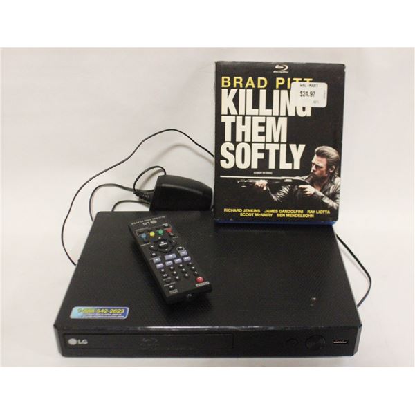 FLAT OF LG BLUE RAY DVD PLAYR AND MOVIE