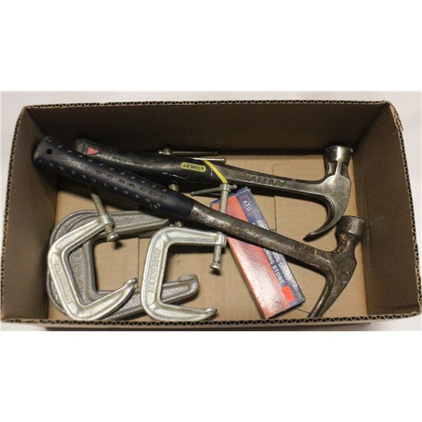 TOOLS- HAMMERS/C-CLAMPS/SHARPENING