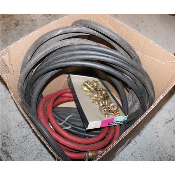AIR HOSES W/BRASS ATTACHEMNTS- ASSORTED LOT