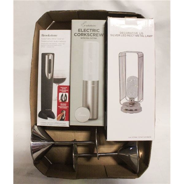 NEW SILVER LED METAL LAMP, AUTO