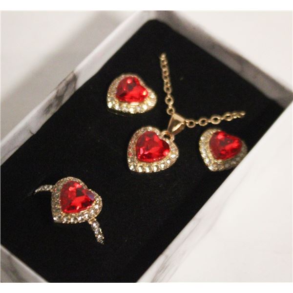 NEW NECKLACE AND RING WITH EARRINGS