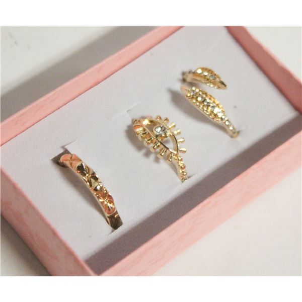 NEW 3PCS/SET RING SET SZ8