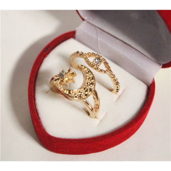 NEW 2PCS/SET RING SET SZ7