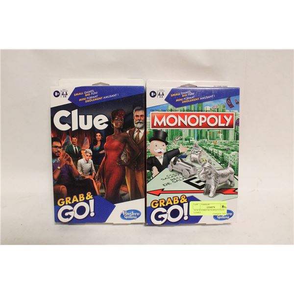 NEW HASBRO MONOPOLY/CLUE GAMES