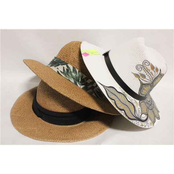 3 PANAMA JACK STYLE HATS