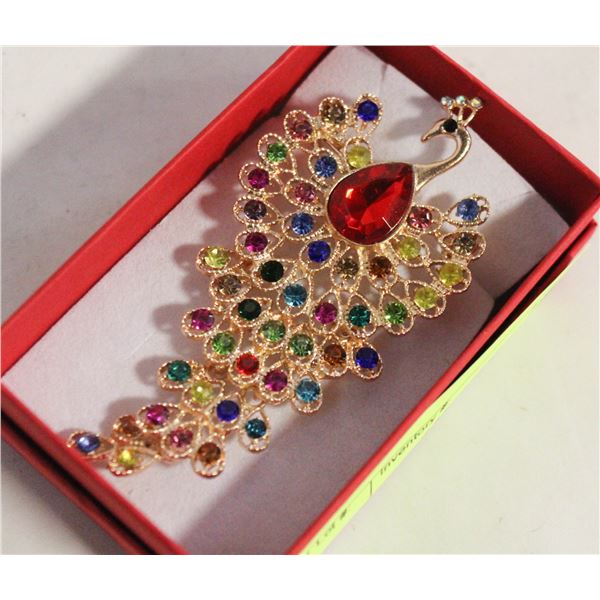 NEW LARGE MULTICOLORED RHINESTONE FILLED