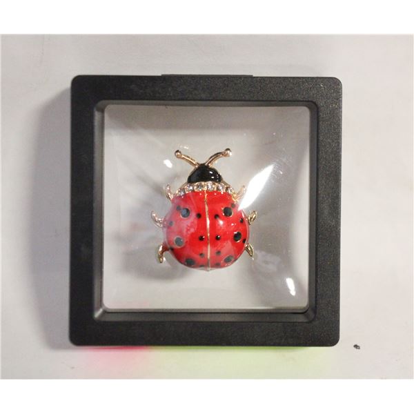NEW LADYBUG BROOCH WITH ENAMEL