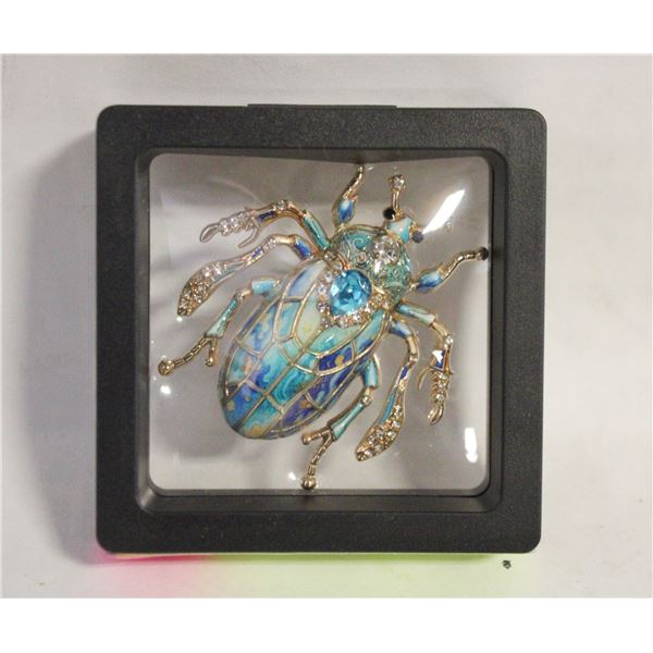NEW LARGE OMBRE BEETLE TEAL BLUE