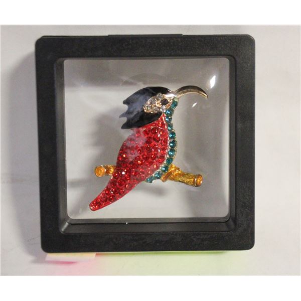 NEW WOOD PECKER BROOCH FULLY